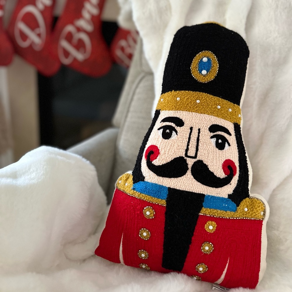 NWT Nutcracker Christmas Pillow 2023 TikTok Viral Novogratz Sold-Out Decor